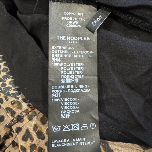The Kooples Hide & Seek Lurex Leopard Dress Sz 4 - Picture 12 of 12